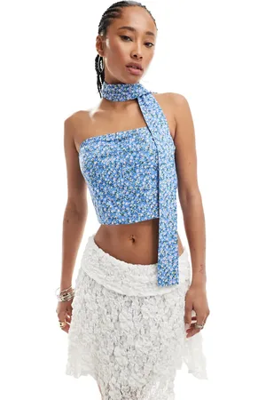 Daisy Street Boobtube top with scarf in ditsy