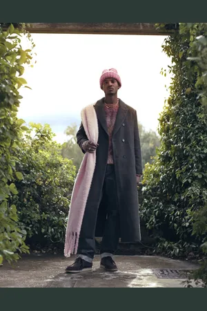 Topman Single breasted overcoat in heritage check