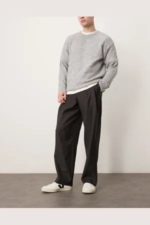 ASOS Smart wide leg trousers with deep pleats in
