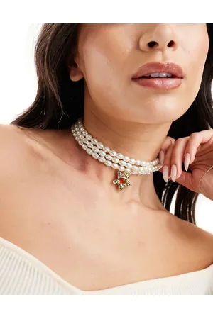 petit moments Paloma multirow pearl necklace with star pendant in