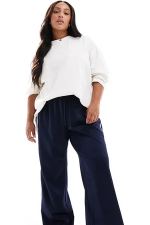 Pieces® Pieces Curve wide leg side stripe trouser in