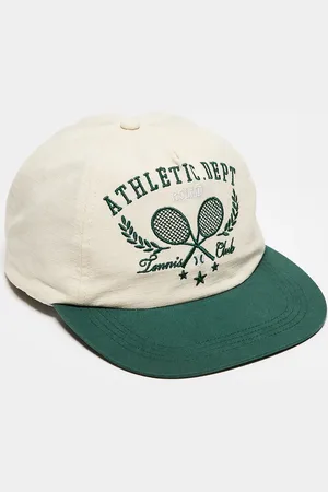 Reclaimed Unisex sports cap with logo in ecru