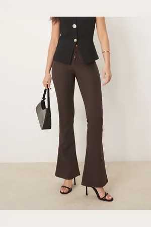 Gina Tricot Low rise flare leg stretch trousers in
