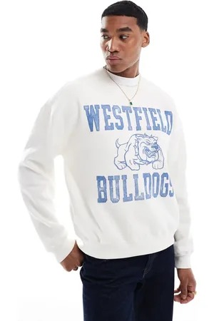 Hollister Boxy varsity motif sweat top in