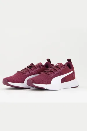 PUMA Fly Runner trainers in burgundy and black