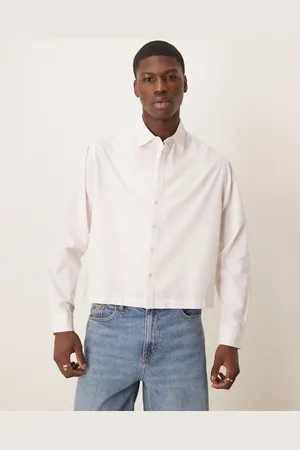 ASOS Boxy oversized poplin shirt in light