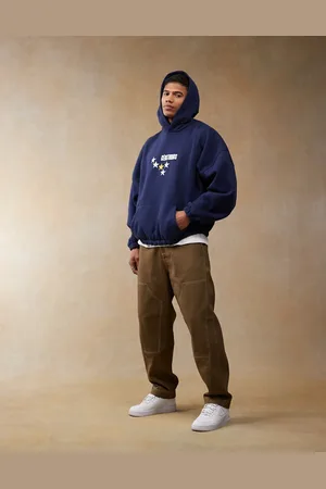 ASOS Oversized baggy trouser with carpenter details in
