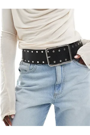 Stradivarius Wide studded belt in
