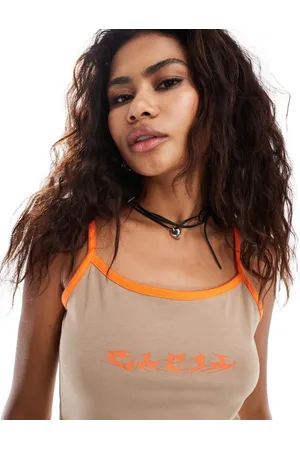 COLLUSION Graphic square neck cami in