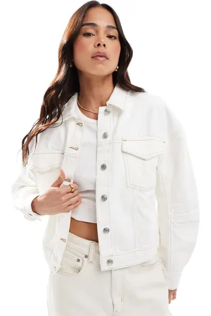 ASOS Ecru denim western jacket with cocoon sleeve
