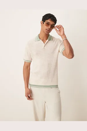 ASOS Boxy muscle polo with tipping in