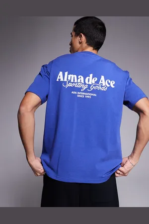Alma de Ace Logo back print 240gsm t-shirt in washed