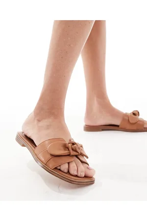 Aldo Lavinia flat sandals in tan leather