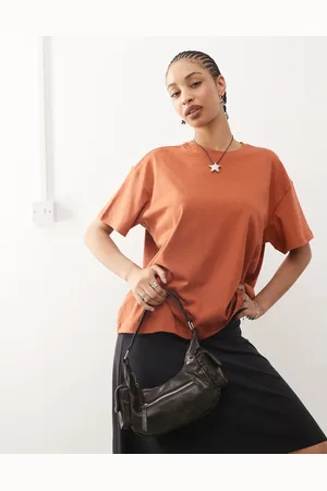 Weekday Boxy fit oversized t-shirt in rust