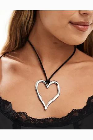 ASOS Necklace with molten heart detail tone