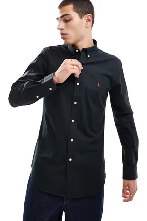 Ralph Lauren Player logo slim fit poplin shirt button-down in