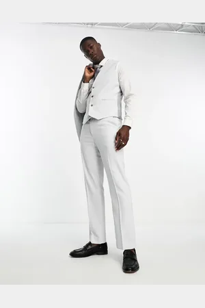 ASOS Straight suit trouser in ice in micro texture