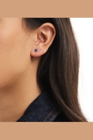 Kingsley Ryan 3mm round lapiz stud earrings in sterling
