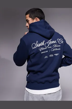 Sixth June Logo back print hoodie in