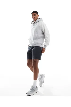 Hollister 8"" icon fleece short in charcoal