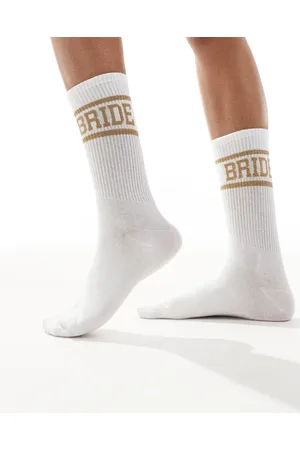 Six Stories Bride socks in and gold