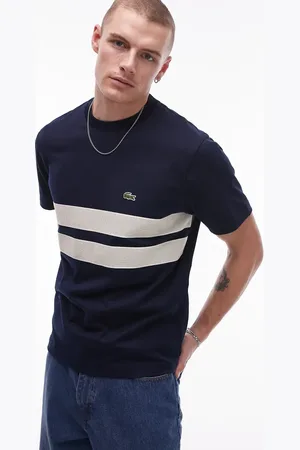 Lacoste T-shirt in with white panel inserts
