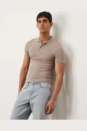 ASOS Muscle fit polo in stone