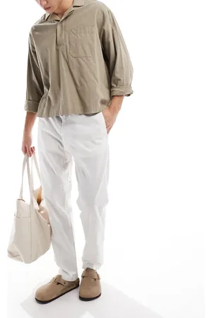 JACK & JONES Relaxed fit linen blend trouser in