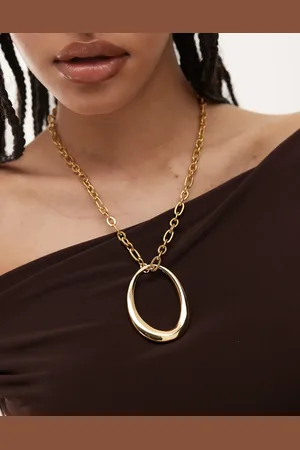 petit moments Moonlit large molten pendant necklace in