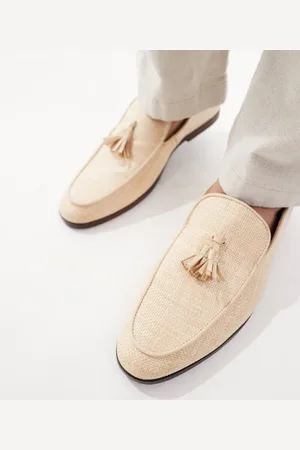SEQWL Charlie loafers with tassel in raffia natural
