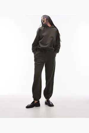 ARKET Soft jersey joggers with elasticated cuff in khaki