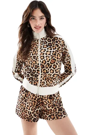 PUMA T7 track jacket in leopard print