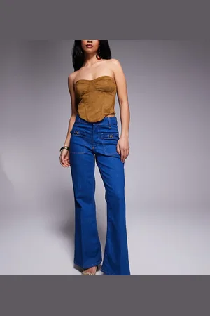 River Island Relaxed flare jean in bright