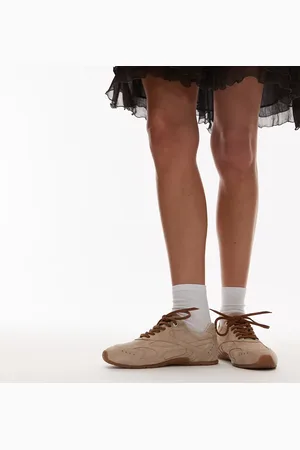 Bronx Myr-aa trainers in oatmilk vintage suede