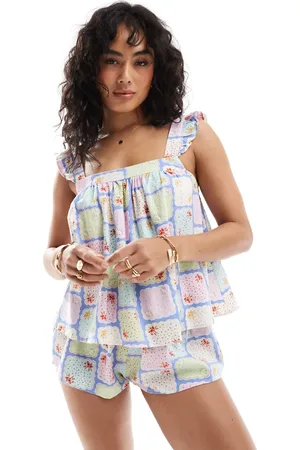 Cotton On Cotton On woven babydoll cami set in handkerchief print