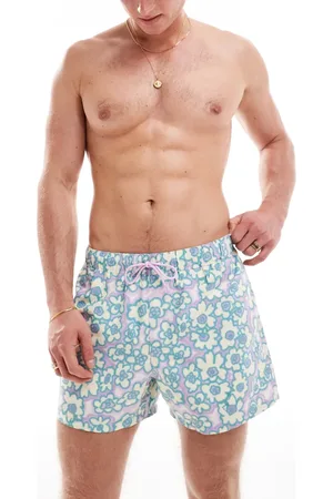 ASOS Swim shorts in short length in floral print