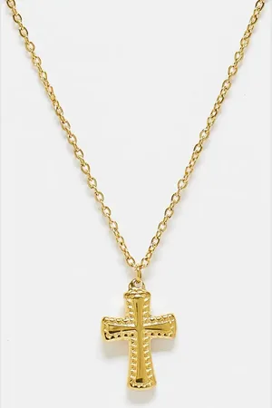 LOST SOULS Stainless steel cross pendant necklace in