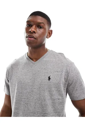 Ralph Lauren Icon logo v-neck t-shirt in marl