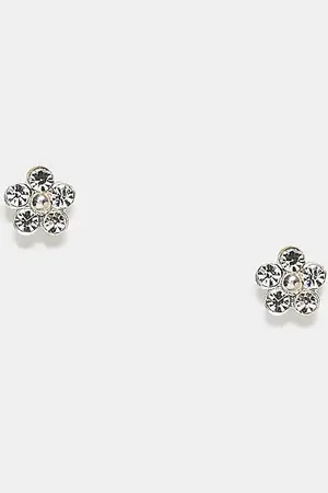 Kingsley Ryan Blue gemset flower stud earrings in sterling