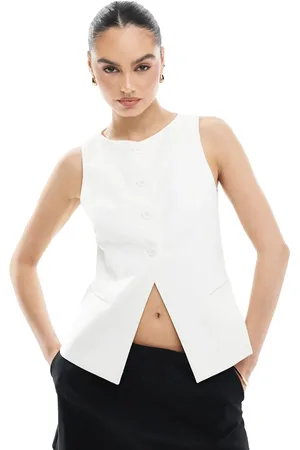 Stradivarius Round neck waistcoat in
