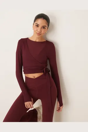 Tala Wrap around cardigan in wine