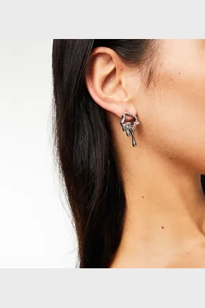 DesignB London Molten drip stud earrings in
