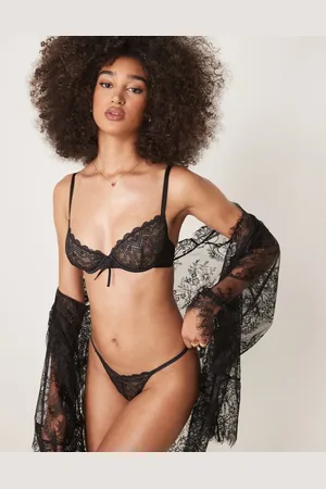 ASOS Blake heart lace underwired bra with corset detail in
