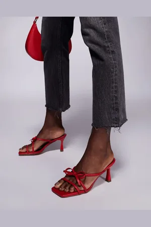 Public Desire Asuka bow kitten heeled sandals in