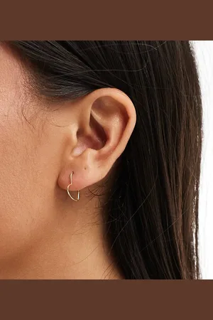 Kingsley Ryan Heart hoop earrings in plated