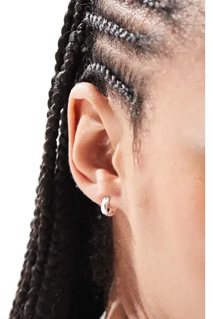 Kingsley Ryan 8mm rounded hoop earrings in sterling