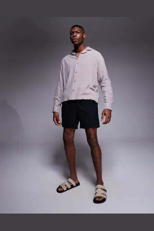 ASOS Wide linen blend shorts in