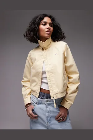 Tommy Hilfiger Cotton bomber jacket in butter yellow