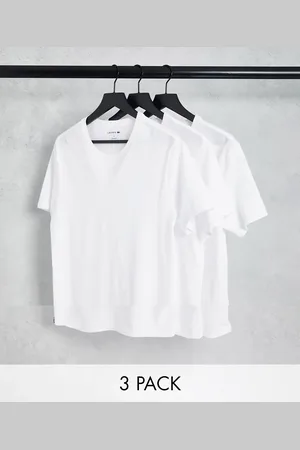 Lacoste 3 pack loungewear t-shirts in