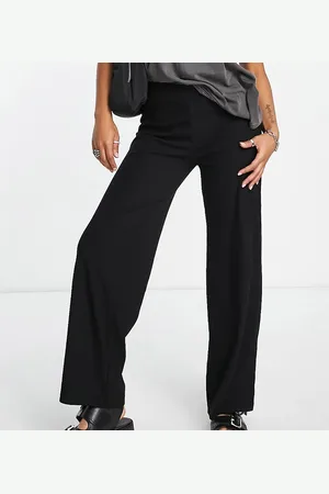 ONLY Ribbed wide leg trousers in